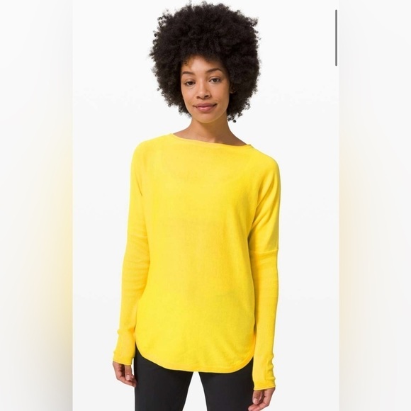 {Lululemon} Sunlight Yellow Take It All In Sweater - Picture 1 of 8